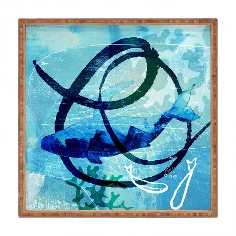 Barbara Chotiner Ocean Swirl Square Tray