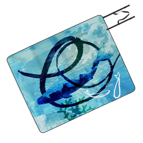 Barbara Chotiner Ocean Swirl Picnic Blanket