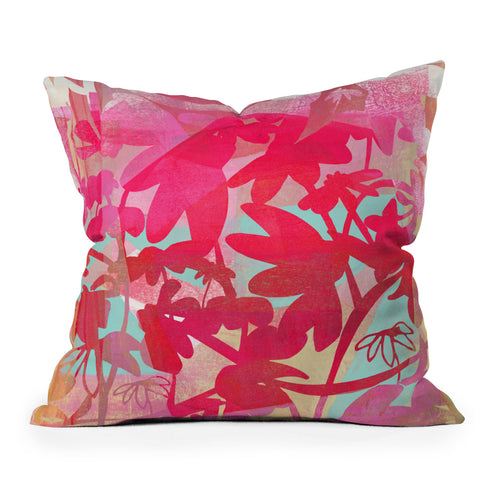Barbara Chotiner Pinky Susan Florals Outdoor Throw Pillow