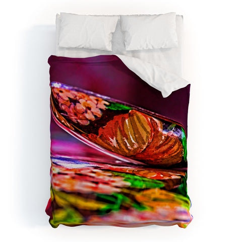 Barbara Sherman Dayglo Spoon Duvet Cover