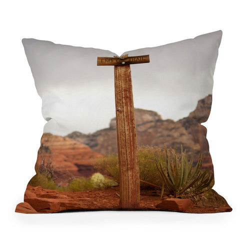 Barbara Sherman End Of Trail Outdoor Throw Pillow