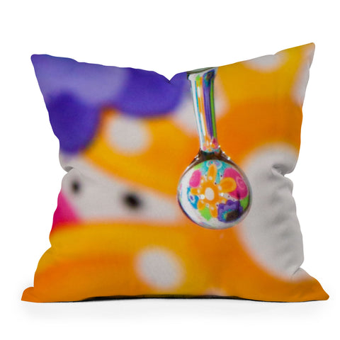 Barbara Sherman Happiness Outdoor Throw Pillow