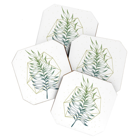 Barlena Geometry and Nature I Coaster Set