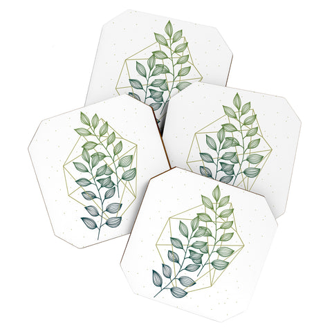 Barlena Geometry and Nature III Coaster Set