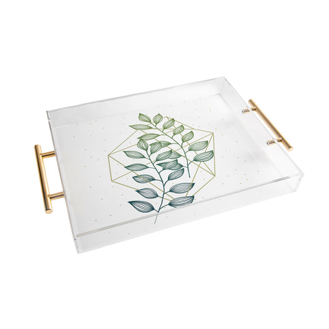 Barlena Geometry and Nature III Acrylic Tray