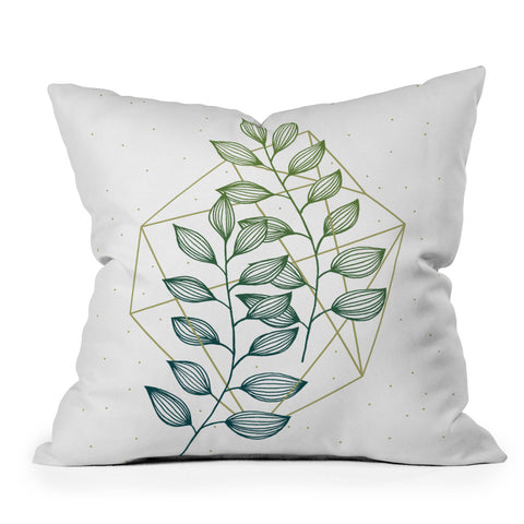 Barlena Geometry and Nature III Outdoor Throw Pillow