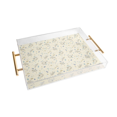 Barlena Leaves on Terrazzo Acrylic Tray