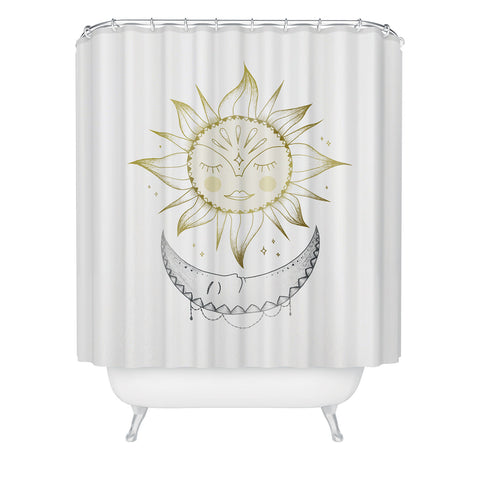 Barlena Magical Sun and Moon Shower Curtain