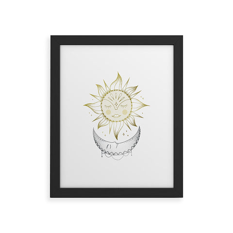 Barlena Magical Sun and Moon Framed Art Print