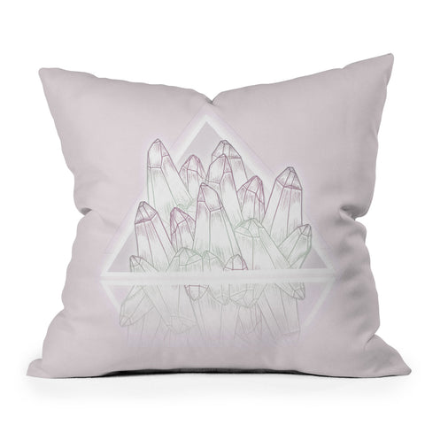 Barlena Pink Crystals Outdoor Throw Pillow