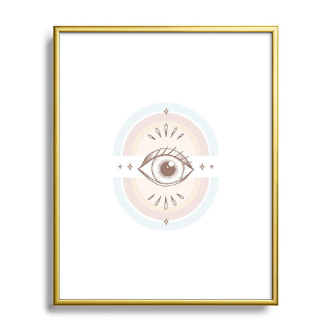 Barlena Retro Eyes Metal Framed Art Print
