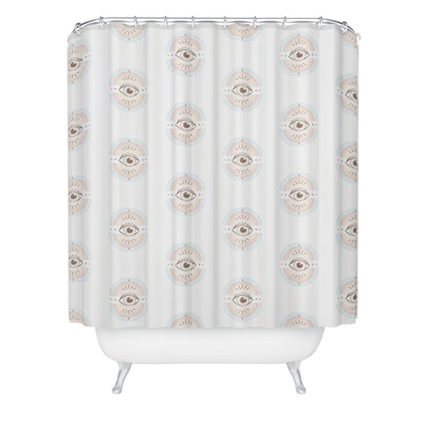 Barlena Retro Eyes Shower Curtain
