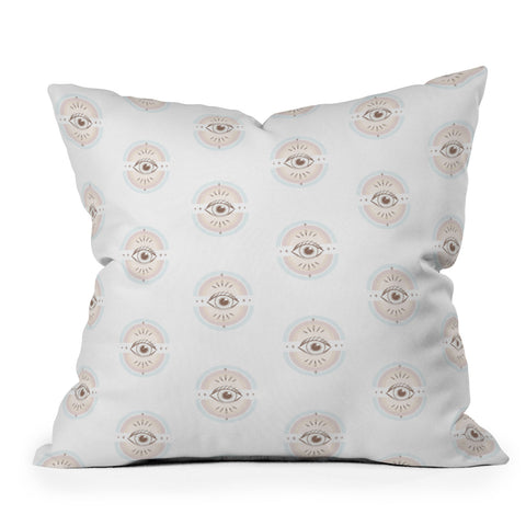 Barlena Retro Eyes Outdoor Throw Pillow