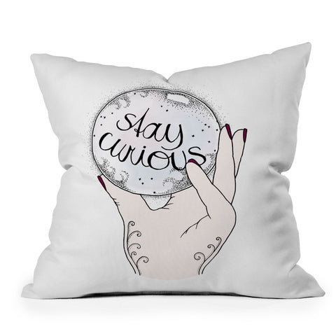 Barlena Stay Curious Outdoor Throw Pillow