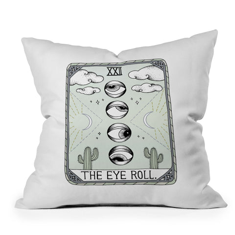 Barlena The Eye Roll Throw Pillow