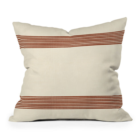 Becky Bailey Band in Rust Outdoor Throw Pillow