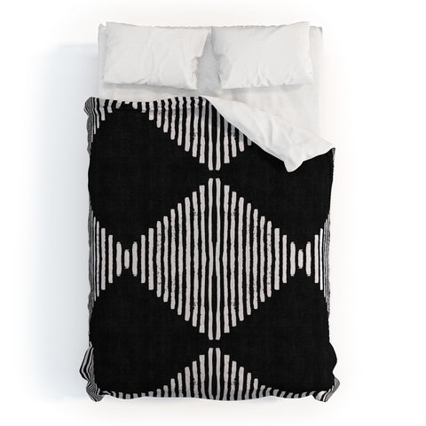 Becky Bailey Diamond Stripe Geometric Duvet Cover