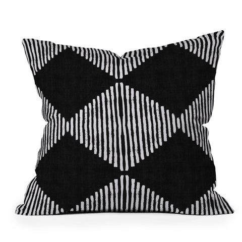 Becky Bailey Diamond Stripe Geometric Outdoor Throw Pillow