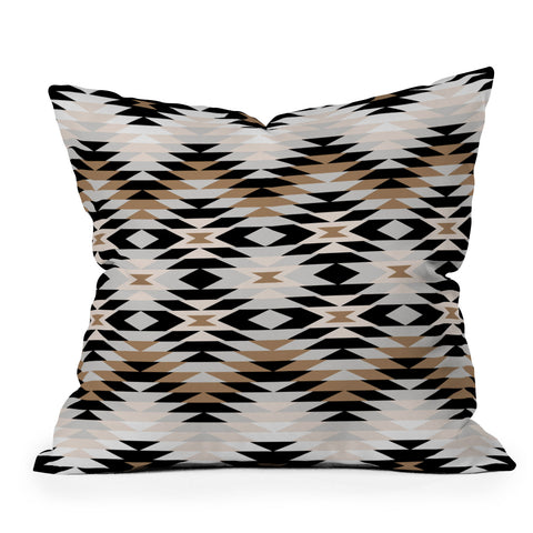 Becky Bailey New Mexico in Tan Outdoor Throw Pillow