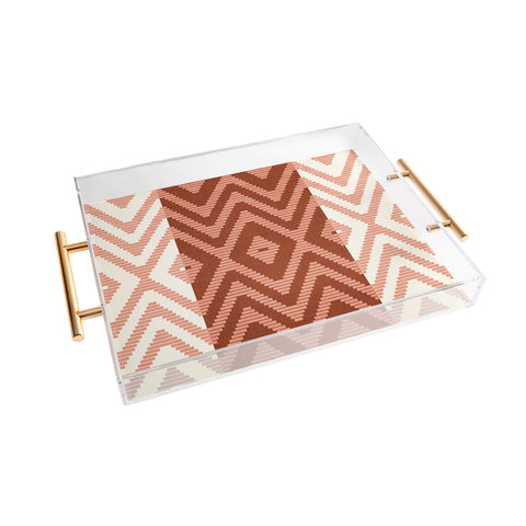 Becky Bailey Rattan in Rust Acrylic Tray