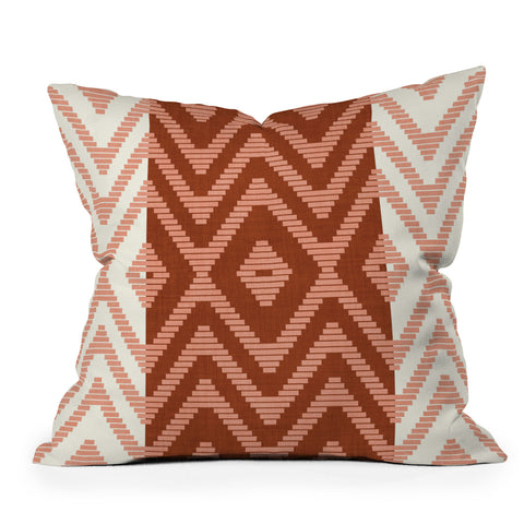 Becky Bailey Rattan in Rust Outdoor Throw Pillow