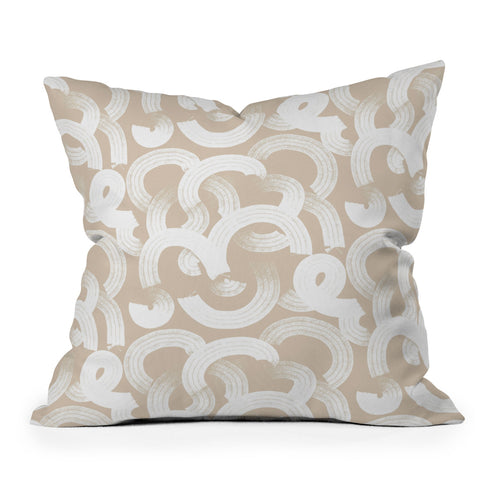 Becky Bailey Tor in Tan Outdoor Throw Pillow