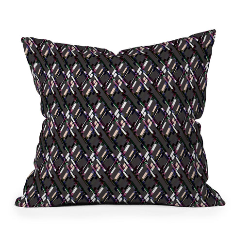 Bel Lefosse Design Lines And Diamonds Outdoor Throw Pillow