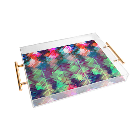 Bel Lefosse Design Sprayed Chevron Acrylic Tray