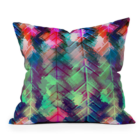Bel Lefosse Design Sprayed Chevron Outdoor Throw Pillow