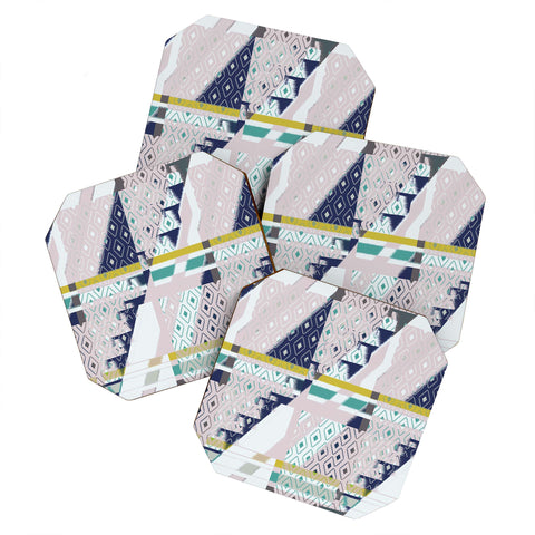 Bel Lefosse Design Stripes And Diamonds Coaster Set