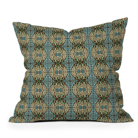 Belle13 Abstract Tree Deco Pattern 2 Outdoor Throw Pillow