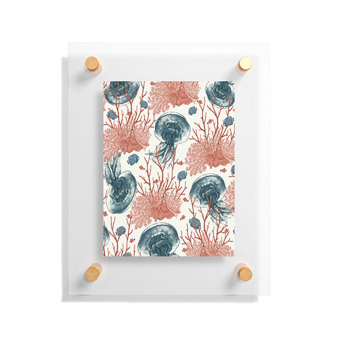 Belle13 Coral And Jellyfish Floating Acrylic Print