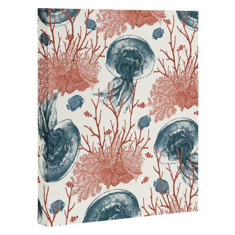 Belle13 Coral And Jellyfish Art Canvas