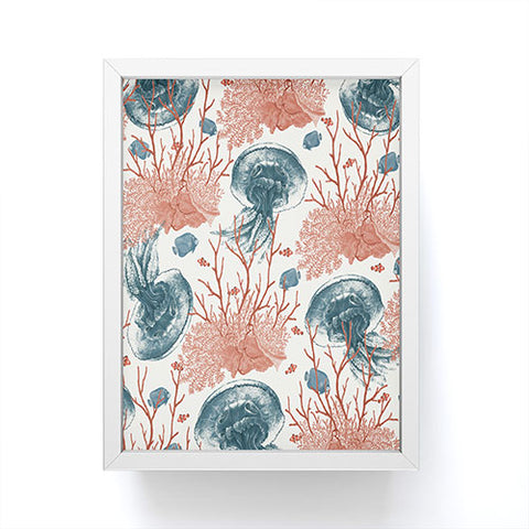 Belle13 Coral And Jellyfish Framed Mini Art Print