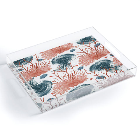Belle13 Coral And Jellyfish Acrylic Tray