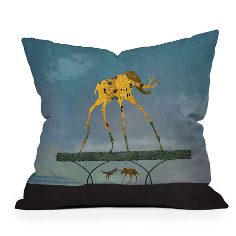 Belle13 Dalimt Prehistoric Fantasy Outdoor Throw Pillow