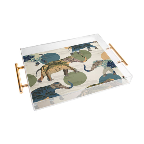 Belle13 Elephant Polka Acrylic Tray