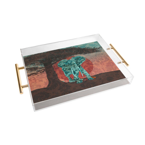 Belle13 Indian Summer With Raccoons Acrylic Tray