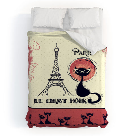 Belle13 Le Chat Noir Duvet Cover