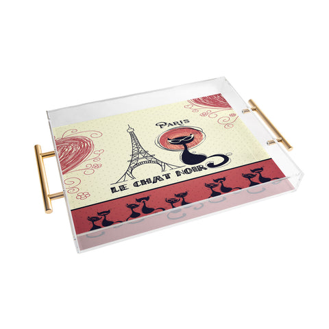 Belle13 Le Chat Noir Acrylic Tray