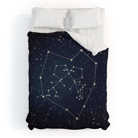 Belle13 Love Written in the Stars Duvet Cover