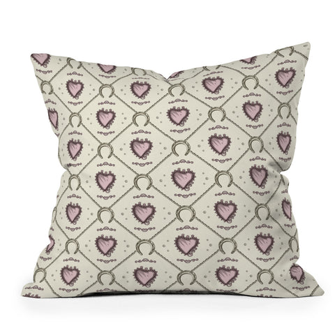 Belle13 Lucky Love Web 1 Outdoor Throw Pillow