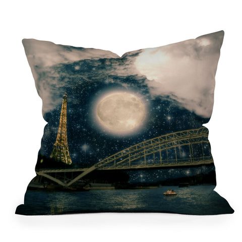 Belle13 Paris Romance Outdoor Throw Pillow