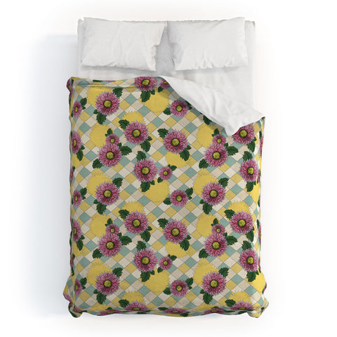 Belle13 Pink Daisies Duvet Cover