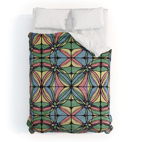 Belle13 Retro Geometric Duvet Cover