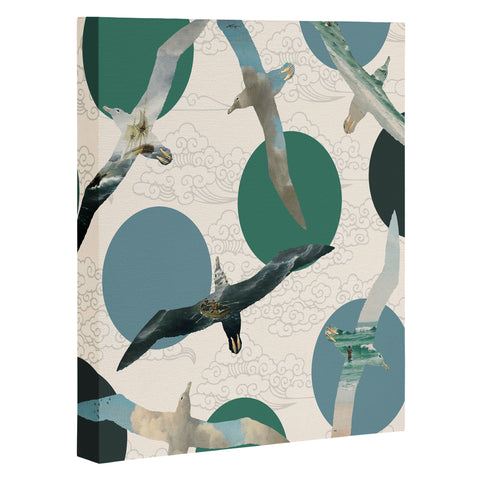 Belle13 Seagull Polka Art Canvas