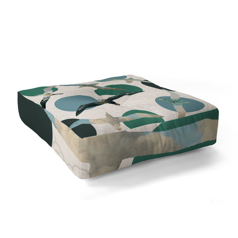 Belle13 Seagull Polka Floor Pillow Square