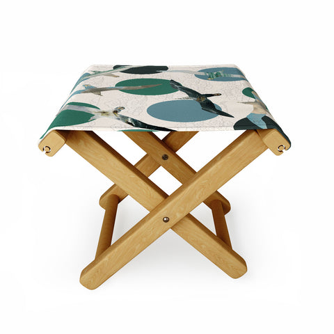 Belle13 Seagull Polka Folding Stool