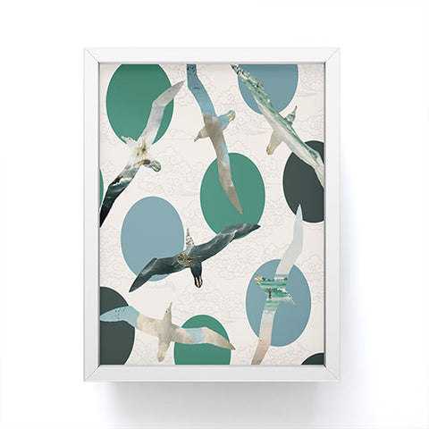 Belle13 Seagull Polka Framed Mini Art Print