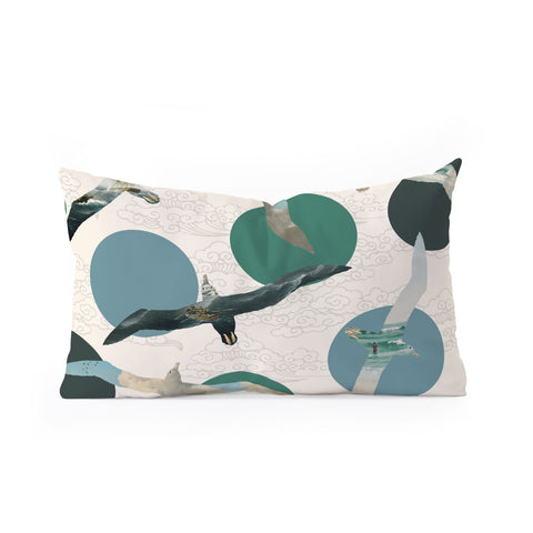 Belle13 Seagull Polka Oblong Throw Pillow
